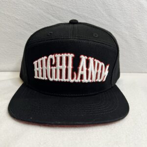 Highlands 7-Panel Snapback Black Support Hat
