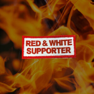 Red White Rectangle Support Patch